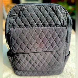 Vera Bradley Black Microfiber Backpack